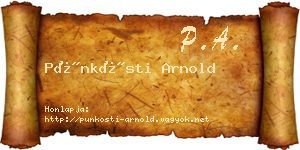 Pünkösti Arnold névjegykártya